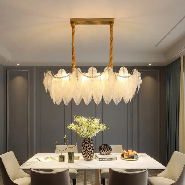 Lustre Tipo Folhas Retangular
