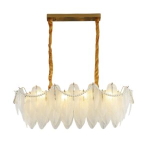 Lustre Tipo Folhas Retangular
