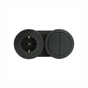 Tomada e Interruptor Duplo Estanque
