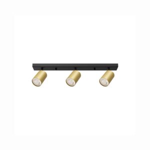 spotlight Triplo Dourado e Preto
