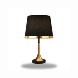Abajur Moderno Preto e Dourado