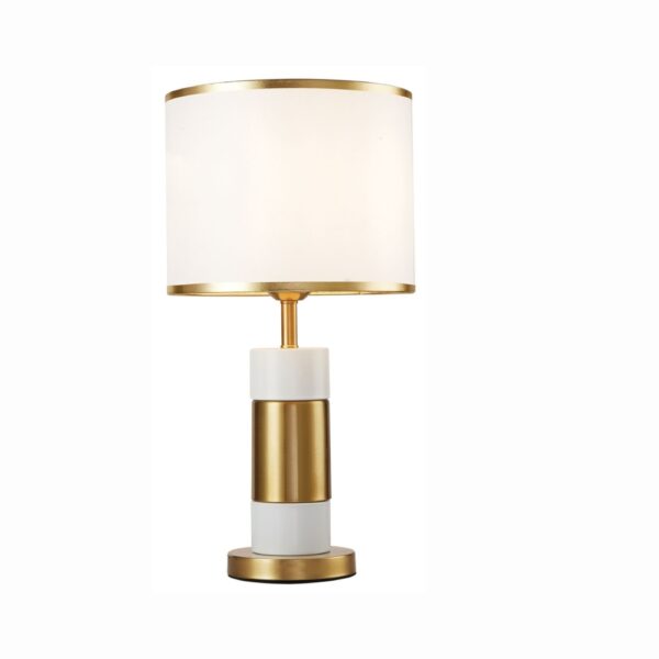 Abajur Dourado e Branco