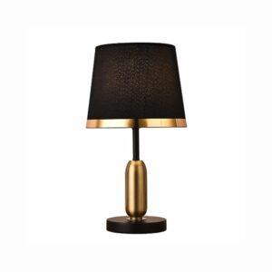 Abajur Preto e Dourado