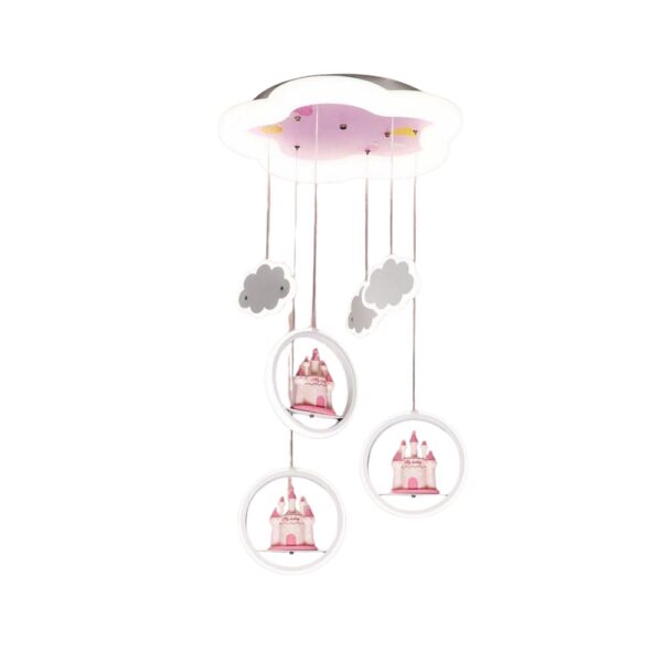 Candeeiro Infantil Castelo Rosa