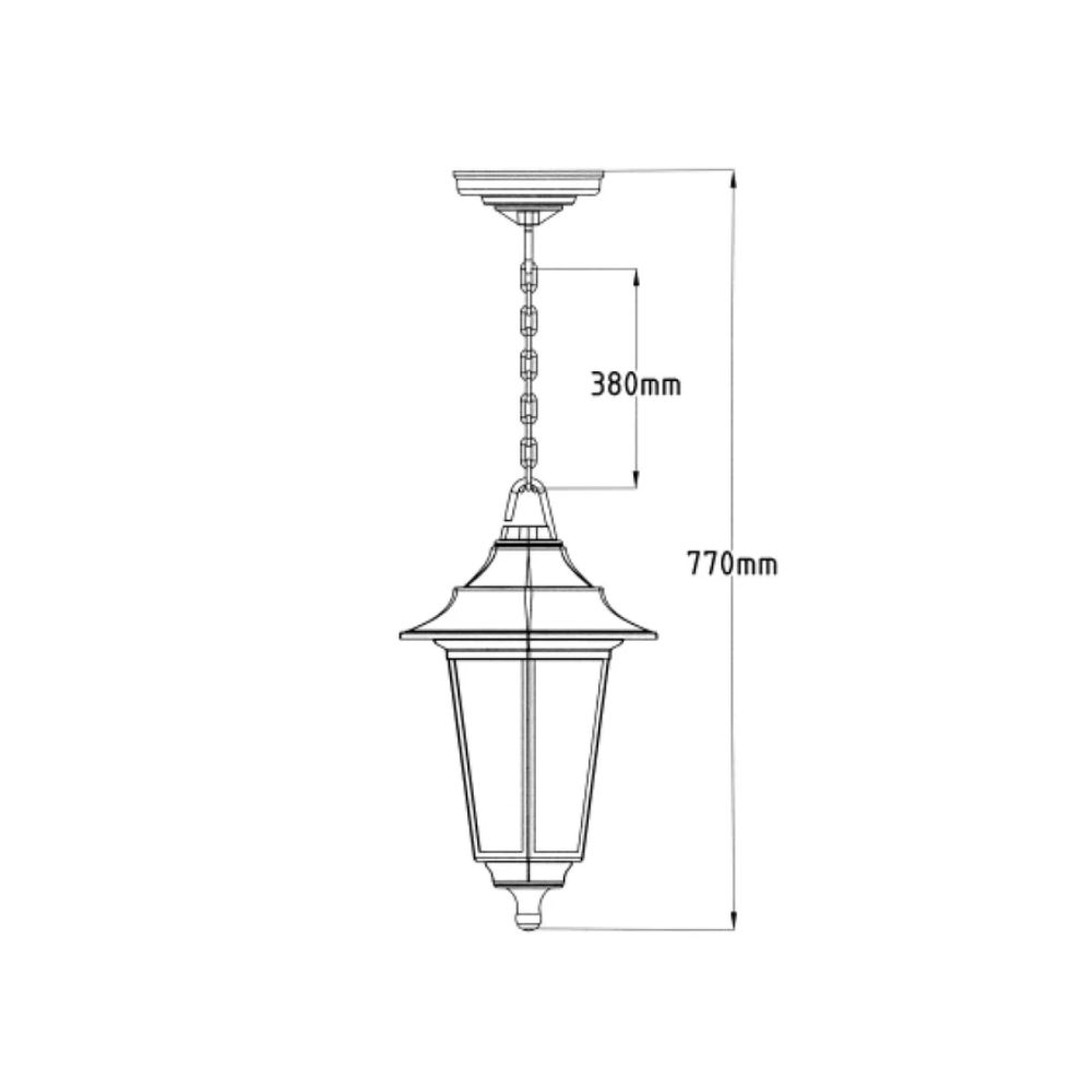 Candeeiro de teto para varanda